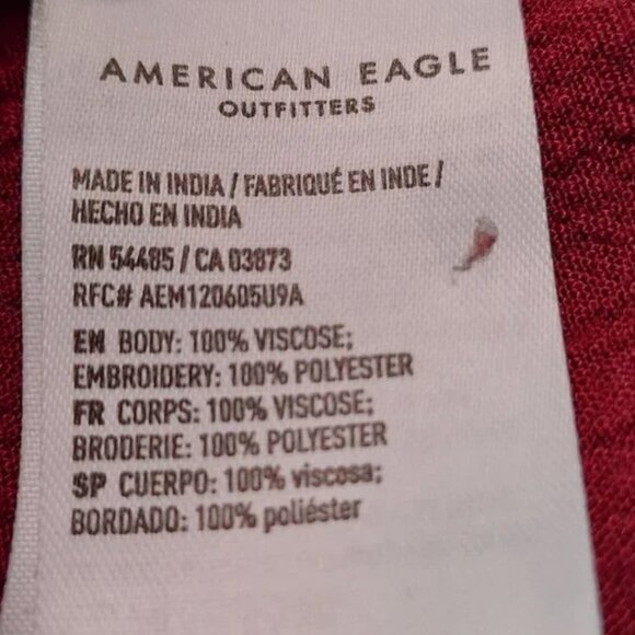 American Eagle Women's Embroidered Crop Top - Picture 7 of 8